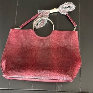 Banana Republic Purple Tote Bag with Textured Design